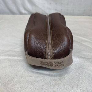 SAS Genuine Leather‎ Zipper Pouch Brown Pebbled